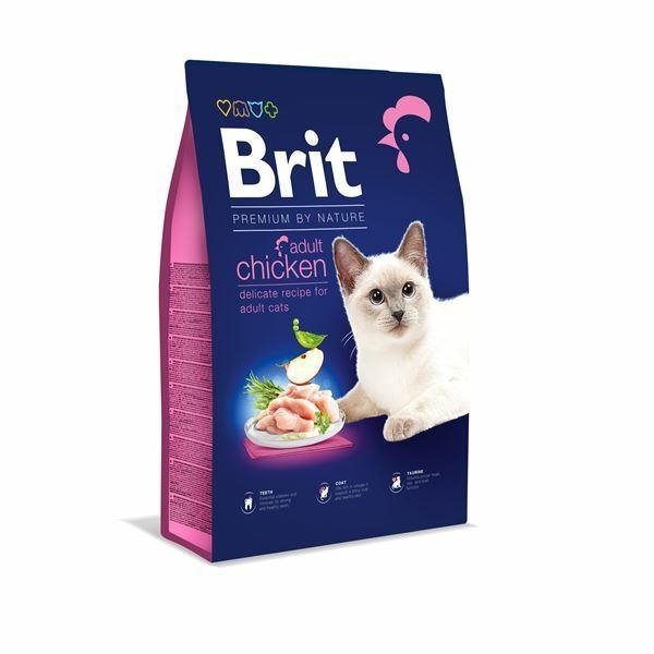 mag. Suwak: Brit Premium by Nature Adult Chicken 800g Sucha karma z Kurczakiem dla dorosłych kotów