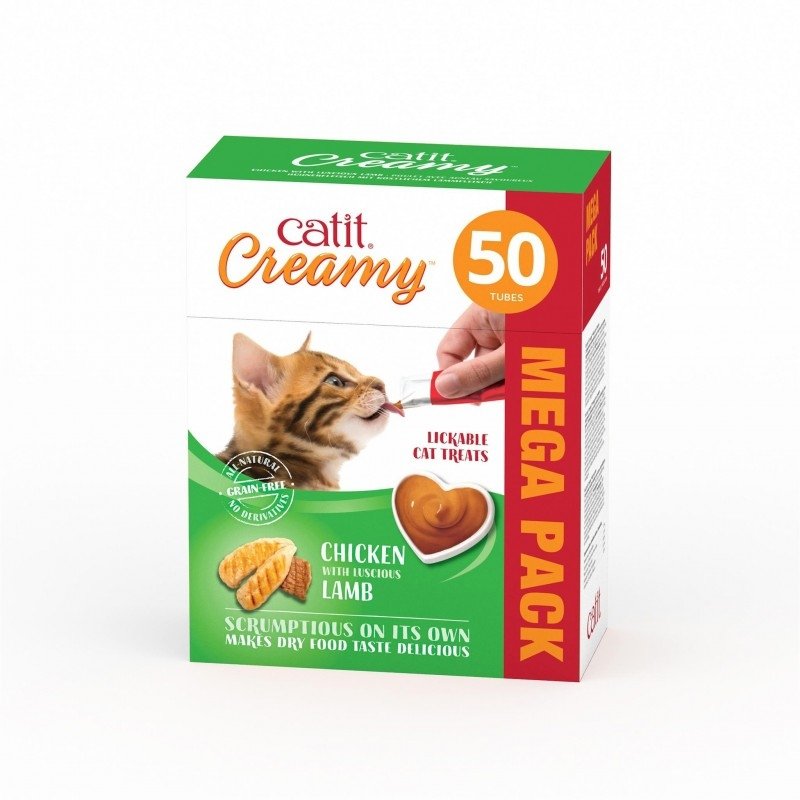 Catit Creamy MEGApack Kurczak z Jagnięciną 50x10g Kremowy przysmak dla kota CH-4627