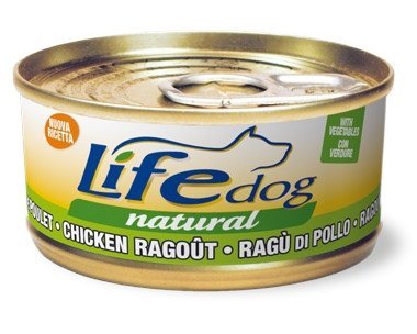 Life dog natural Ragout z Kurczaka z Warzywami 170g puszka Mokra karma dla Psów