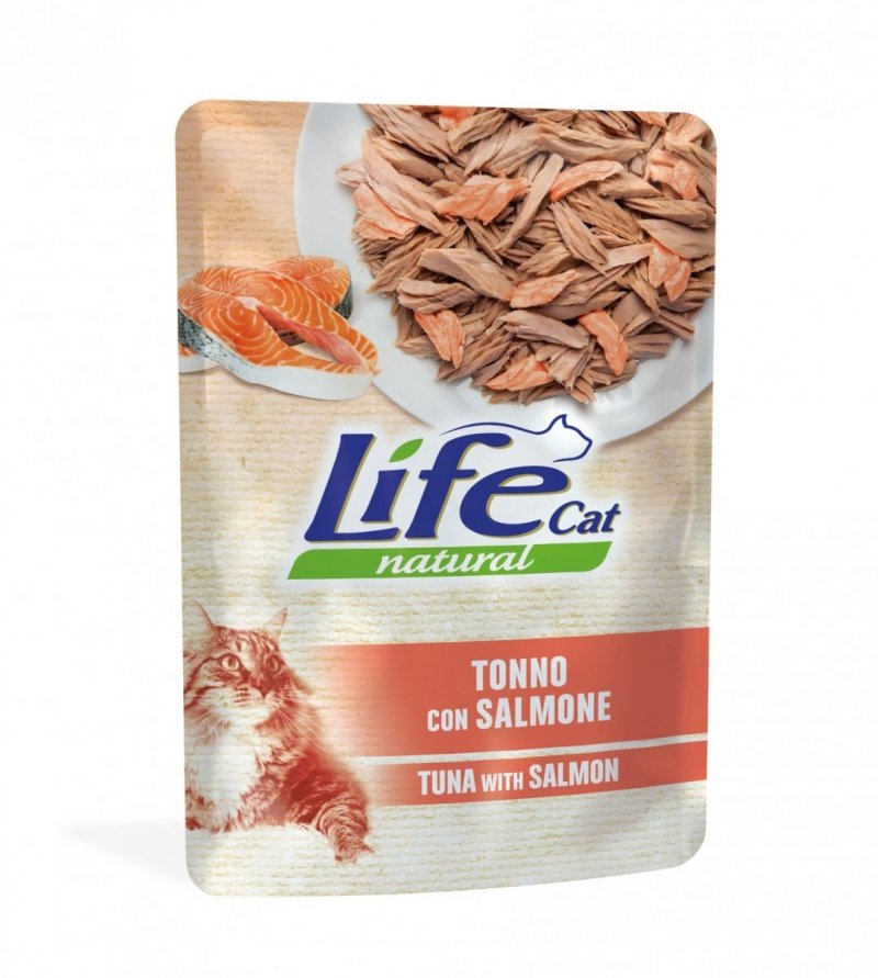 Life natural cat Tuńczyk + Łosoś 70g saszetka Mokra karma dla Kotów