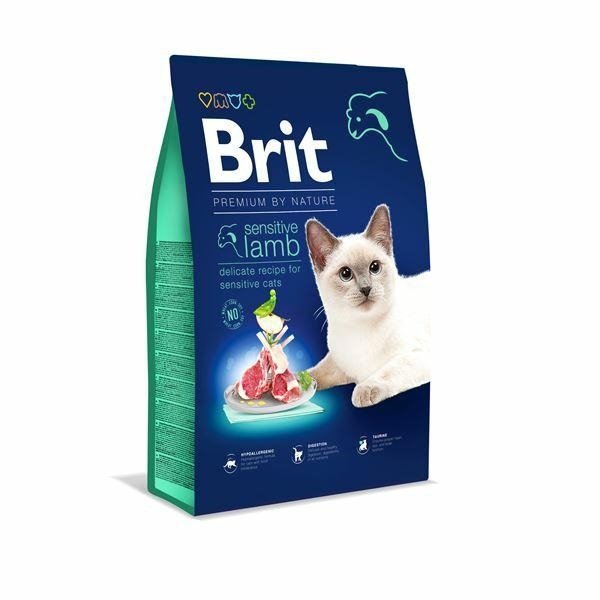Brit Premium by Nature Lamb Sensitive 8kg Sucha karma dla kotów wrażliwych pokarmowo