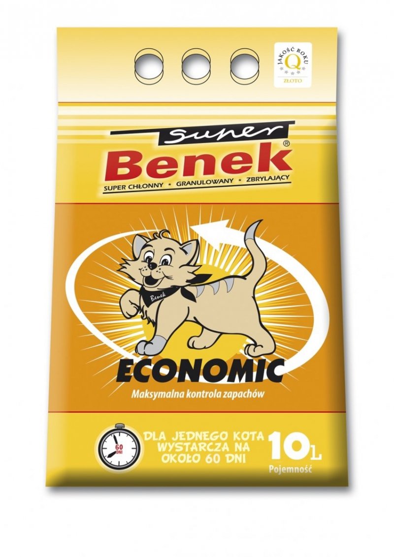 Super Benek Economic 10l Bezzapachowy żwirek bentonitowy dla kota