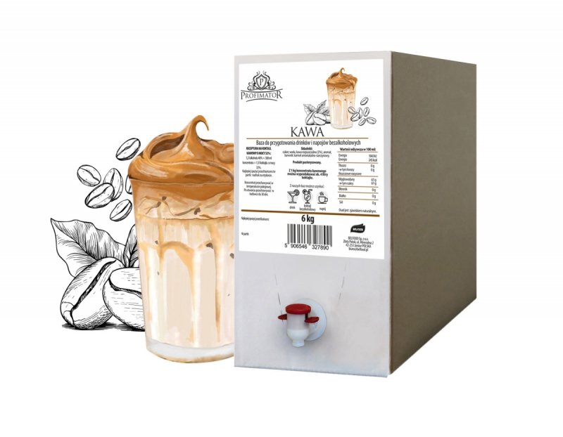 Baza do drinków i bezalkoholowych koktajli KAWA box 6kg