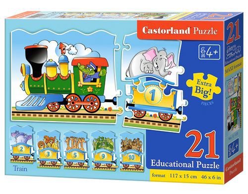 Puzzle 21 maxi Pociąg i cyferki