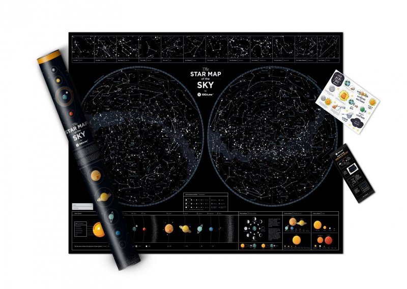 Mapa gwiezdna nieba star map of the sky