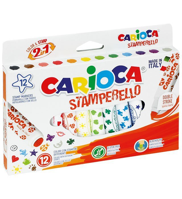 Pisaki CARIOCA stemple 12 kolorów