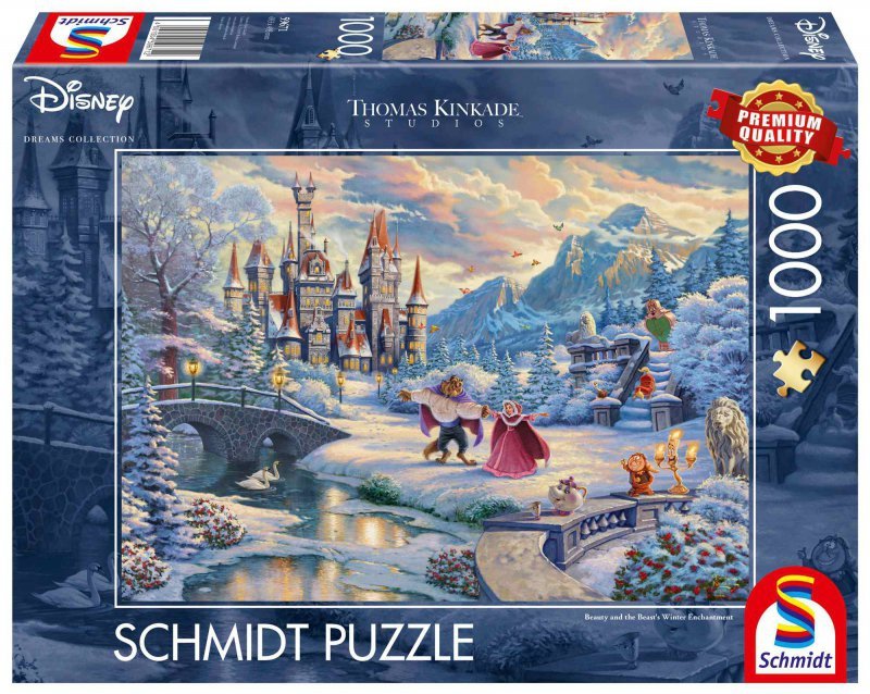 Puzzle 1000 PQ Piękna i Bestia imowe oczarowanie Disney T. Kinkade 109413