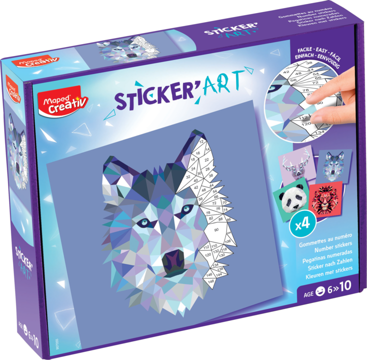 Przyklejanie po numerach Sticker Art Creativ