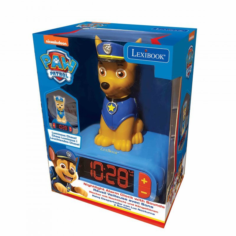 Budzik cyfrowy z lampką nocną Psi Patrol i efektami dźwiękowymi RL800PA