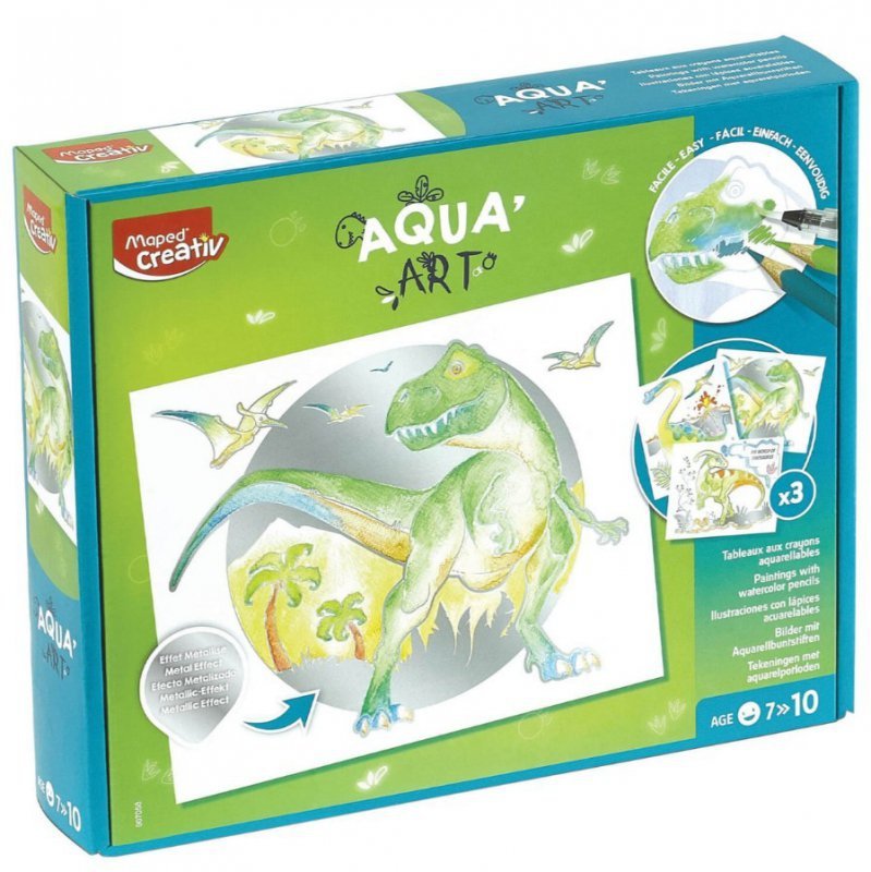 Aqua Art obrazy akwarelowe motyw dinozaury Creativ