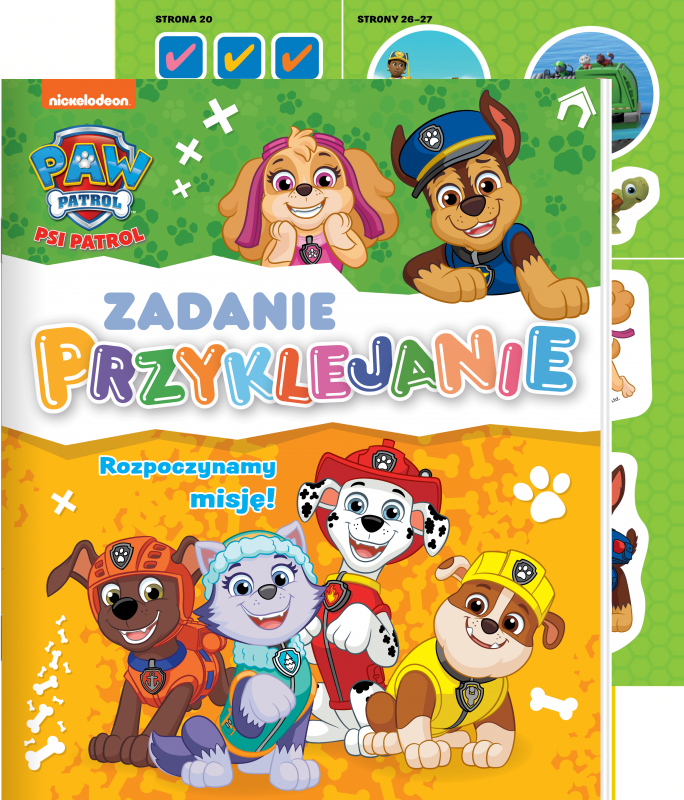 Rozpoczynamy misję. Psi Patrol. Zadanie Przyklejanie