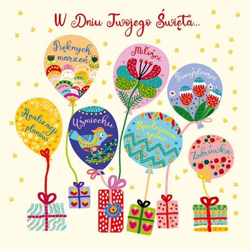 Karnet KW Balonowe życzenia