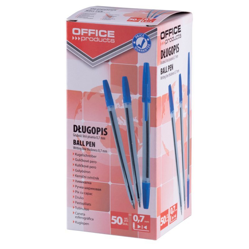Paczka długopis Office Products niebieski 50 sztuk