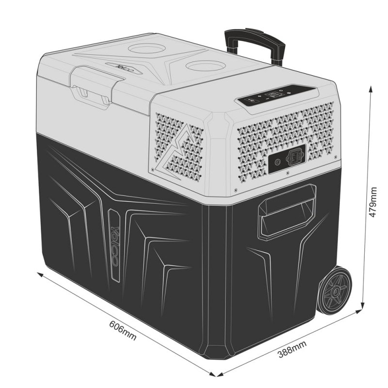 Przenośna lodówka kompresorowa Yolco BCX40 GREY