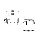 Tres CUADRO ELEMENT NAŚCIENNY DO PODTYNKOWEGO KORPUSU BATERII UMYWALKOWEJ-00630021BM