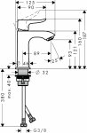 31186000 Hansgrohe Metris Jednouchwytowa bateria umywalkowa 100 do małych umywalek bez kompletu odpływowego