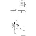 Tres CUADRO Zestaw baterii jednouchwytowej podtynkowej 2-drożnej Rapid-box prysznicowej-00628003BM