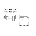 Tres CUADRO ELEMENT NAŚCIENNY DO PODTYNKOWEGO KORPUSU BATERII UMYWALKOWEJ-00630031AC