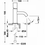Tres Study bateria umywalkowa biel matowa 26190301BM