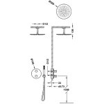 Tres THERM-BOX Zestaw baterii termostatycznej podtynkowej 2-drożnej Therm-box prysznicowej 26225003NM