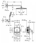 Grohe Essence Zestaw prysznicowy podtynkowy z deszczownicą brushed hard graphite 25287AL0