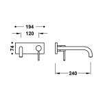 Tres STUDY ELEMENT NAŚCIENNY DO PODTYNKOWEGO KORPUSU BATERII UMYWALKOWEJ-26230032KMB