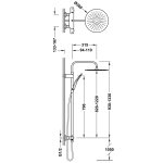 Tres OVER-WALL Zestaw baterii termostatycznej naściennej 2-drożnej prysznicowej-19038705NM
