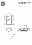 Kerasan 353701C CENTO umywalka 45X25 podwiesz. MF CENT. bianco