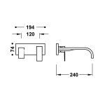 Tres CUADRO ELEMENT NAŚCIENNY DO PODTYNKOWEGO KORPUSU BATERII UMYWALKOWEJ-00630032NM