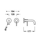 Tres STUDY ELEMENT NAŚCIENNY DO PODTYNKOWEGO KORPUSU BATERII UMYWALKOWEJ-26230021OP