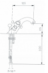 Reitano Rubinetteria Atea Bateria Umywalkowa Chrom R317