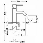 Tres Study bateria umywalkowa stal 26290301AC