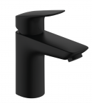 Hansgrohe Logis Jednouchwytowa bateria umywalkowa 100 z metalowym kompletem odpływowym z cięgłem czarny mat 71171670