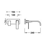 Tres SLIM ELEMENT NAŚCIENNY DO PODTYNKOWEGO KORPUSU BATERII UMYWALKOWEJ-20230034OM