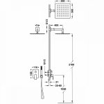 Tres Project-Tres Zestaw natryskowy z baterią podtynkową Rapid-Box stal 21128004AC