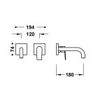 Tres PROJECT-TRES ELEMENT NAŚCIENNY DO PODTYNKOWEGO KORPUSU BATERII UMYWALKOWEJ-21130021AC