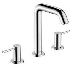 Hansgrohe Tecturis S 3-otworowa bateria umywalkowa 150 z kompletem odpływowym Push-Open Biały Matowy 73330700
