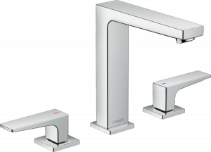 32515000 Hansgrohe Metropol 3-otworowa bateria umywalkowa 160 z uchwytami jednoramiennymi i kompletem odpływowym Push-Open