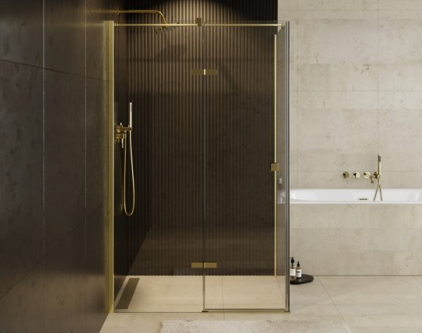 Besco Pixa Gold kabina prostokątna 120x80 Prawa PPP128195G