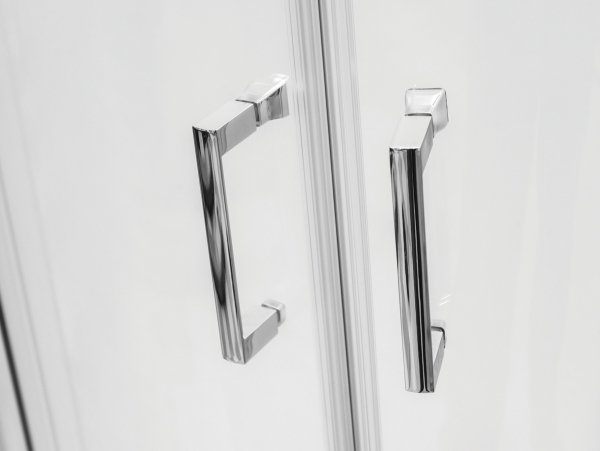 Besco Modern Chrom kabina półokrągła 80 szkło grafitowe MP80165G