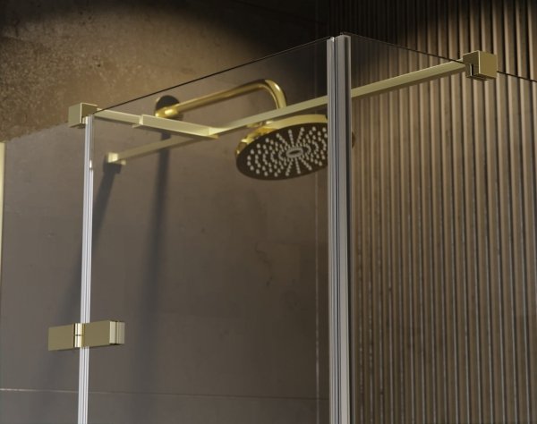 Besco Pixa Gold kabina 90x90cm Lewa profil złoty PKL90195G