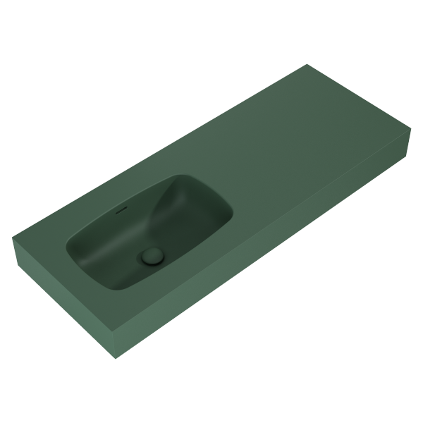 Elita UMYWALKA DIMPLE 120 LEWA (60+60) ścienna MARMUR FOREST GREEN MATT 168872 / RE041201027010