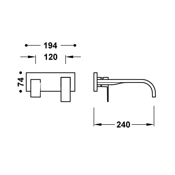 Tres CUADRO ELEMENT NAŚCIENNY DO PODTYNKOWEGO KORPUSU BATERII UMYWALKOWEJ-00630032NM