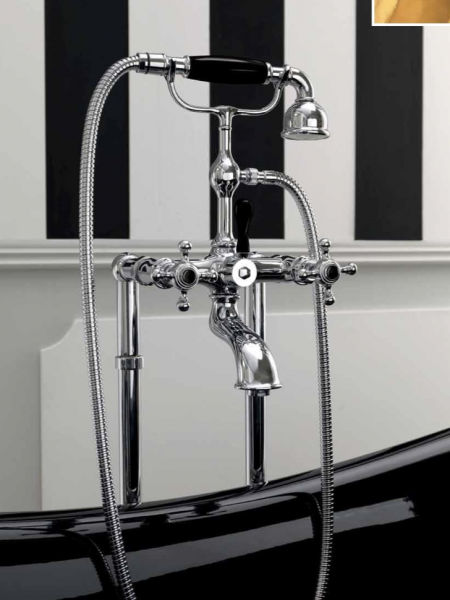 Kerasan Retro Bateria wannowo-prysznicowa złota 739491