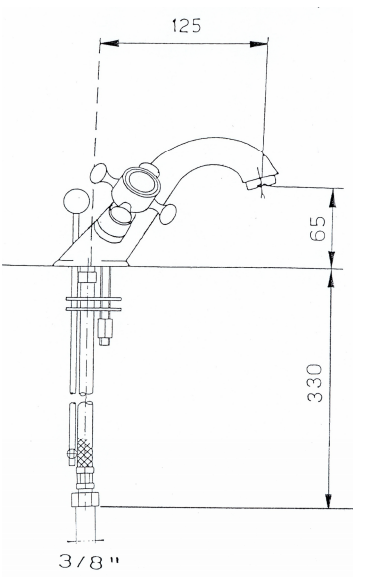 Reitano Rubinetteria Atea Bateria Umywalkowa Chrom R317