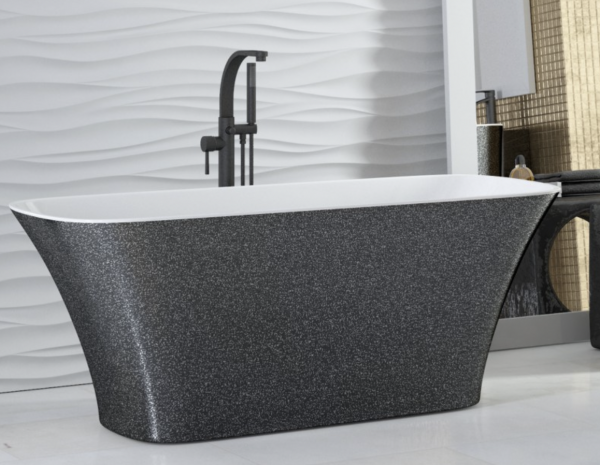 Besco Assos Glam wanna wolnostojąca srebrna + klik-klak chrom w cenie WMD160AS