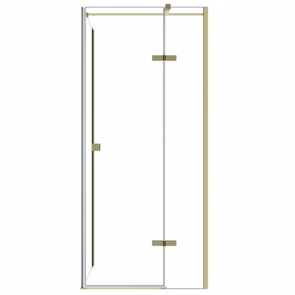 Besco Pixa Gold kabina 90x90cm Prawa profil złoty PKP90195G