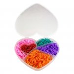 Gumki do grzywy serce kolorowe