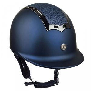 Kask jeździecki Genius Glitter granatowy