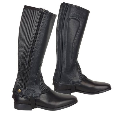 Czapsy skórzane Emin, kolor czarny